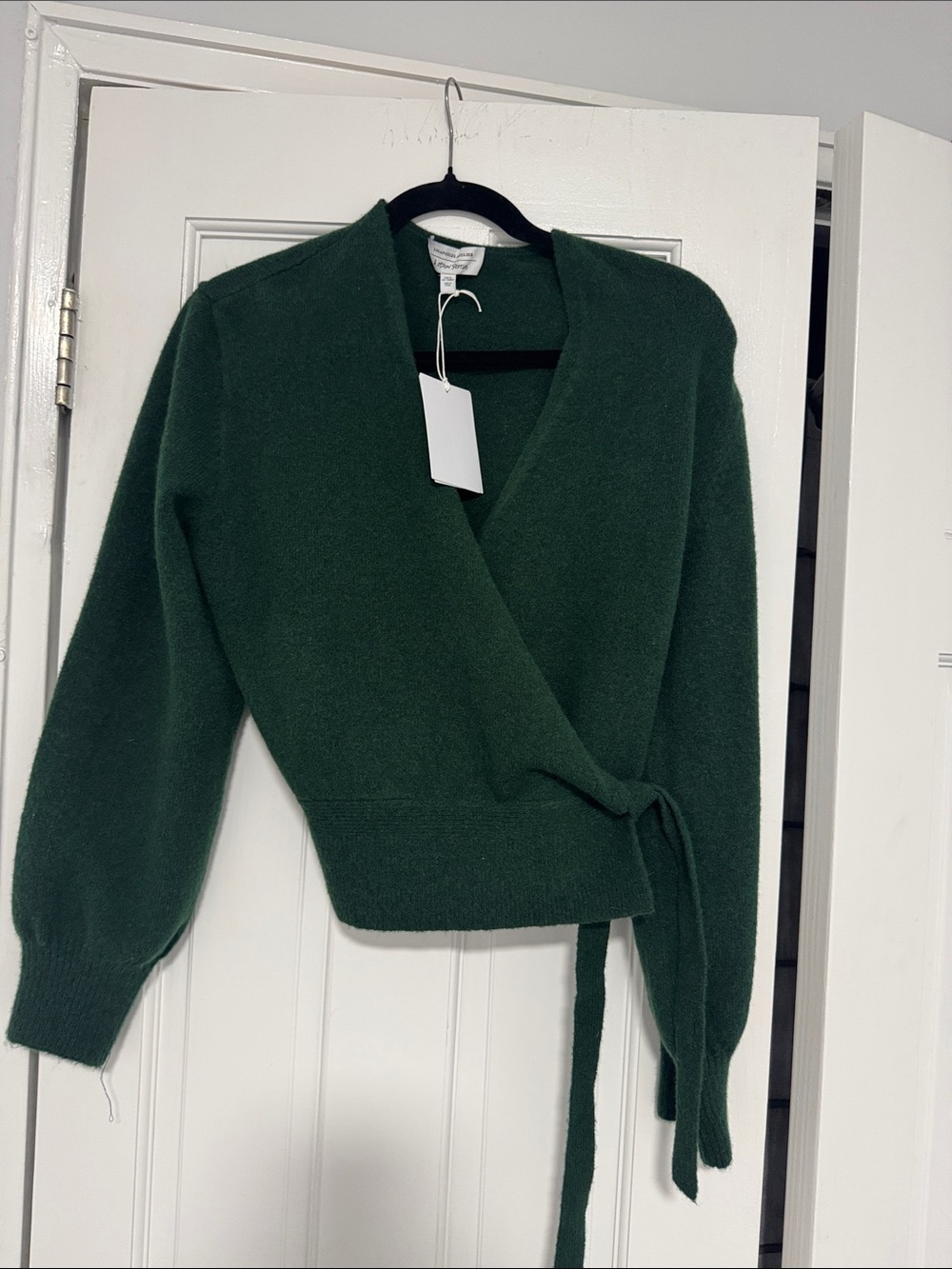 Wrap Front Forest Green Women’s Sweater NWT
